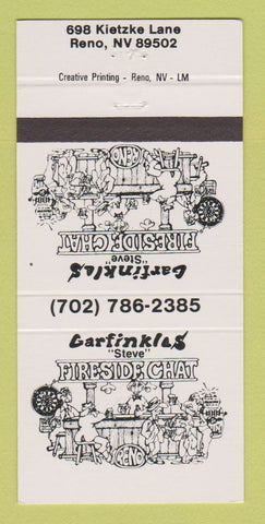 Matchbook Cover - Garfinkles Fireside Chat Reno NV 30 Strike