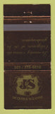 Matchbook Cover - Jacques & Suzanne Restaurant Little Rock AR WEAR 30 Strike