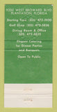 Matchbook Cover - Jacaranda Country Club Plantation FL 30 Strike