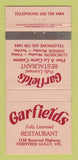 Matchbook Cover - Garfields Restaurant Ferntree Gully Australia WEAR 30 Strike