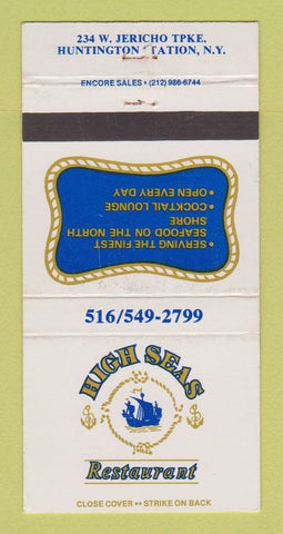 Matchbook Cover - High Seas Restaurant Huntington Station NY WEAR 30 Strike