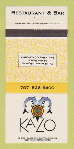 Matchbook Cover - Kalo Restaurant Santa Rosa CA 30 Strike
