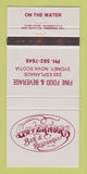 Matchbook Cover - Governors Restaurant Bar Sydney NS 30 Strike