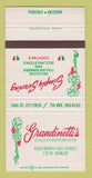 Matchbook Cover - Grandinetti's Italian Restaurant Phoenix AZ 30 Strike