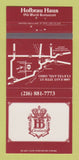 Matchbook Cover - Hofbrau Haus Restaurant Cleveland OH 30 Strike