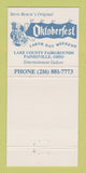 Matchbook Cover - Hofbrau Haus Restaurant Cleveland OH 30 Strike