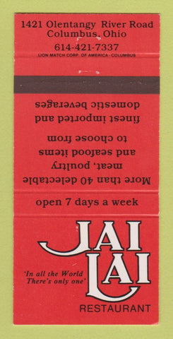 Matchbook Cover - Jai Lai Restaurant Columbus OH 30 Strike