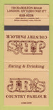 Matchbook Cover - JR's Country Parlour London ON 30 Strike