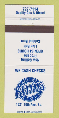 Matchbook Cover - Country Keith's Store oil gas  30 Strike