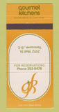 Matchbook Cover - Gourmet Kitchens Vancouver BC 30 Strike