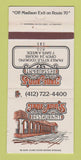 Matchbook Cover - Jane Ann's Restaurant Pittsburgh? PA 30 Strike