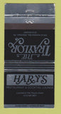 Matchbook Cover - Hary's Restaurant Allentown PA Traylor Hotel 30 Strike