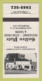 Matchbook Cover - Golden Plate Restaurant Pembroke ON WEAR 30 Strike