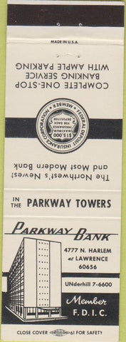 Matchbook Cover - Parkway Bank  New York ? NY