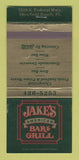 Matchbook Cover - Jake's American Bar Grill Deerfield Beach FL 30 Strike