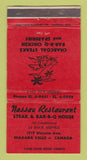 Matchbook Cover - Nassau Restaurant Niagara Falls ON WORN 30 Strike