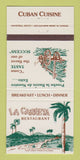 Matchbook Cover - La Carreta Restaurant Cuban Miami Hialeah FL 30 Strike