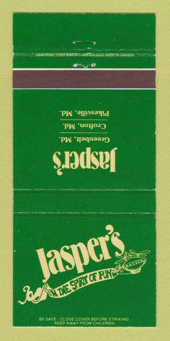 Matchbook Cover - Jasper's Restaurant Greenbelt Crofton Pikesville MD 30 Strike