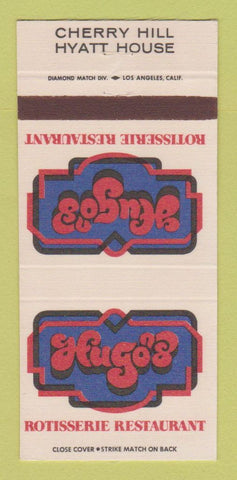Matchbook Cover - Hugo's Restaurant Cherry Hill Hyatt House 30 Strike