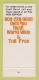 Matchbook Cover - Hugo's Restaurant Cherry Hill Hyatt House 30 Strike