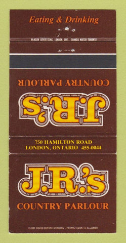 Matchbook Cover - JR's Country Parlour London ON 30 Strike