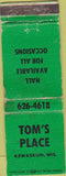 Matchbook Cover - Tom's Place Kewaskum WI WEAR