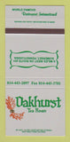 Matchbook Cover - Oakhurst Tea Room Somerset PA 30 Strike