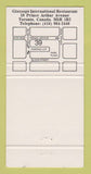 Matchbook Cover - Glossops Restaurant Toronto ON 30 Strike