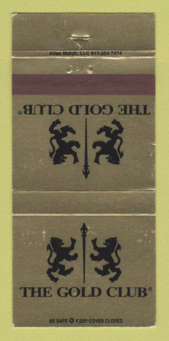 Matchbook Cover - Gold Club Strip Club? 30 Strike