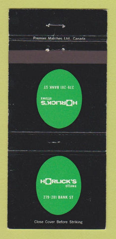 Matchbook Cover - Horlick's Ottawa ON 30 Strike