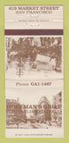 Matchbook Cover - Hoffman's Grill San Francisco CA WEAR 30 Strike