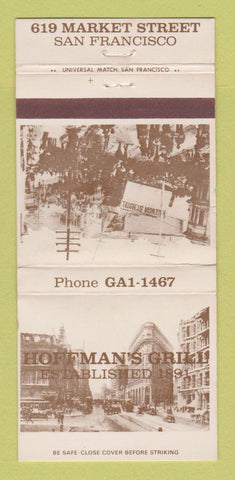 Matchbook Cover - Hoffman's Grill San Francisco CA WEAR 30 Strike