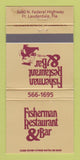 Matchbook Cover - Fisherman Restaurant Bar Fort Lauderdale FL WEAR 30 Strike