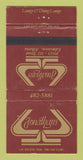 Matchbook Cover - Jonathans Restaurant Edmonton AB WORN 30 Strike