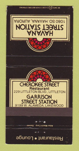 Matchbook Cover - Havana Street Station Aurora Colorado Lakewood 30 Strike