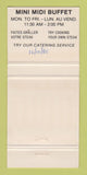Matchbook Cover - La Cava a Pape Steak House Moncton NB 30 Strike