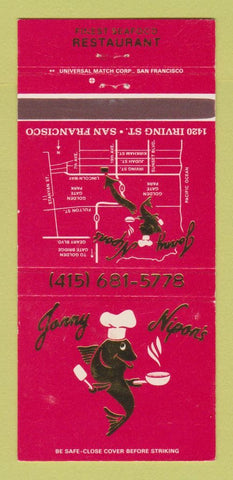 Matchbook Cover - Jarry Nipon's Restaurant San Francisco cA 30 Strike