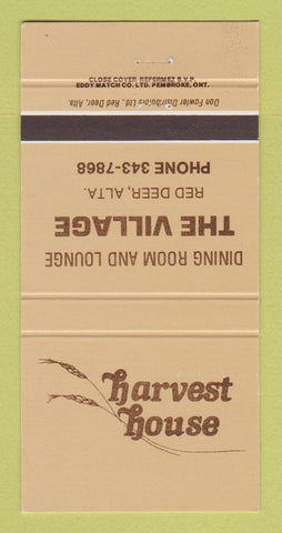 Matchbook Cover - Harvest House The Village Red Deer AB 30 Strike