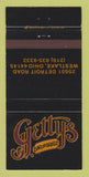 Matchbook Cover - Gettys Bar and Grille Westlake OH 30 Strike