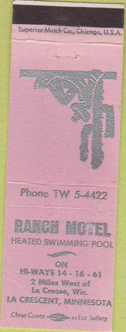 Matchbook Cover - Ranch Motel Le Crescent MN