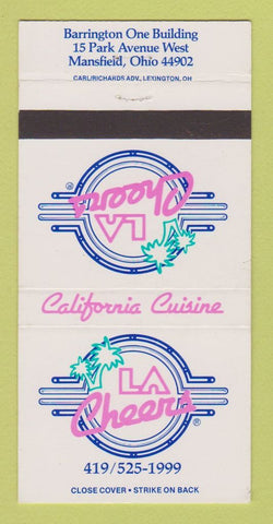 Matchbook Cover - LA Cheers Mansfield OH 30 Strike