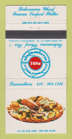 Matchbook Cover - Pier 1 Seafood House Toronto ON 30 Strike