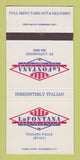 Matchbook Cover - La Fontana Italian Restaurant Niagara Falls ON 30 Strike