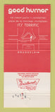 Matchbook Cover - Good Humor Restaurant Brussels Belgium 30 Strike