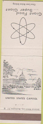 Matchbook Cover - Giant Food Grocery Store