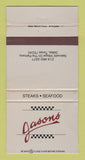 Matchbook Cover - Jasons Restaurant Dallas TX WORN 30 Strike