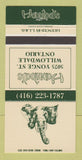 Matchbook Cover - Hannibal's Willowdale ON restaurant 30 Strike