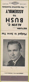 Matchbook Cover - Vote Alvin Bush Assemblyman