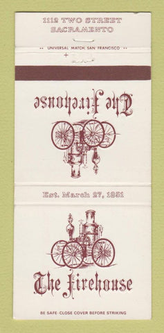 Matchbook Cover - The Firehouse Restaurant Sacramento CA 30 Strike