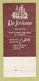Matchbook Cover - The Firehouse Restaurant Sacramento CA 30 Strike